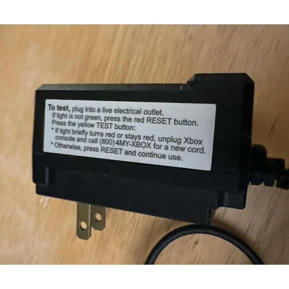 Original Microsoft OEM Xbox Power Surge Supply AC ADAPTER CABLE GREAT CONDITION